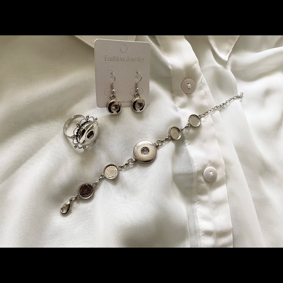 Ring, earrings and bracelet set, - Picture 2 of 2